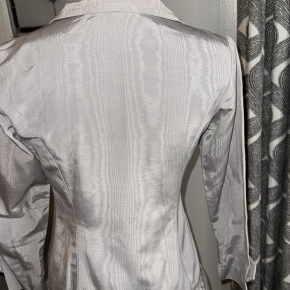 Vintage 1960’s Muted Silver Taffeta Mini Dress - Picture 7 of 12